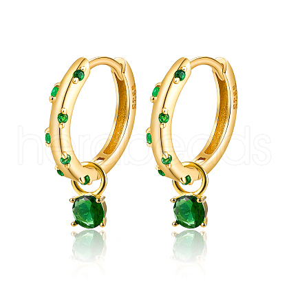 Flat Round S925 Sterling Silver Hoop Earrings FO8345-1-1