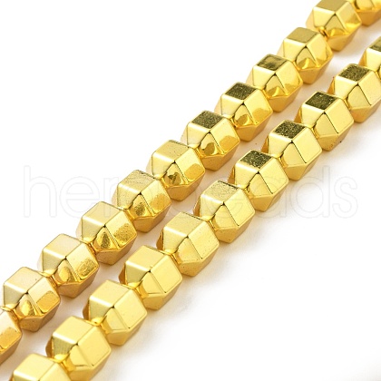 Electroplated Non-magnetic Synthetic Hematite Beads Strands G-G849-01G-1