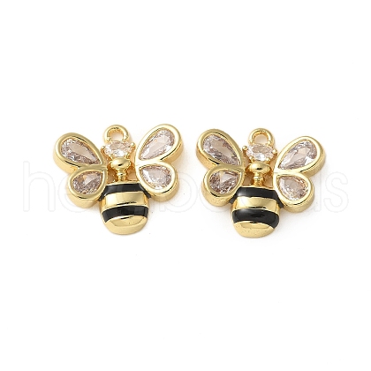 Brass Micro Pave Cubic Zirconia Pendants KK-P290-32G-1