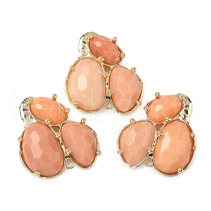 Natural Topaz Jade Links connectors G-E526-28R-1