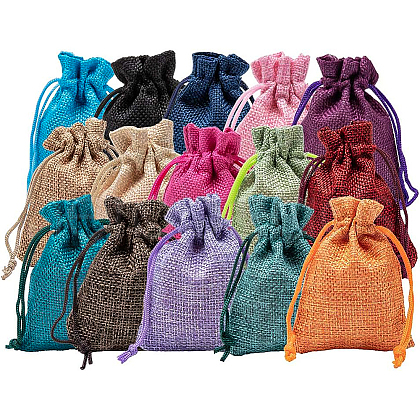 Burlap Packing Pouches Drawstring Bags ABAG-BC0001-12-1