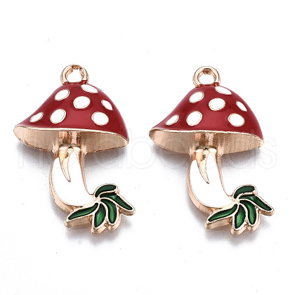 Autumn Theme Eco-Friendly Alloy Enamel Pendants ENAM-Q437-046-NR-1