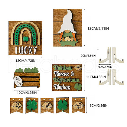 Saint Patrick's Day Wood Tiered Tray Decor Sets PW-WG63196-01-1