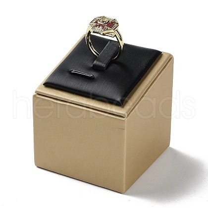 Wood Coverd with PU Leather Ring Display Pedestals ODIS-C010-02-1