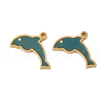 304 Stainless Steel Enamel Charms STAS-Z139-03G-03-1