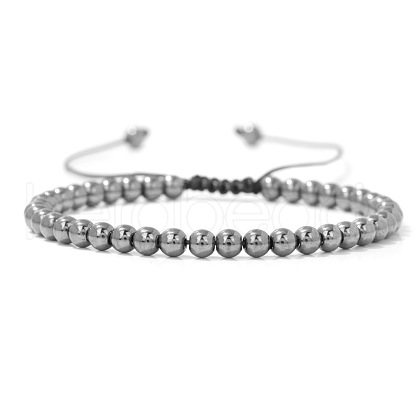 Adjustable women's Hematite Beaded bracelet CN3407-50-1