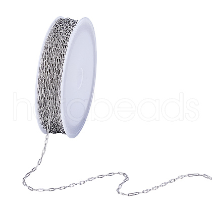 Unicraftale 10M 304 Stainless Steel Paperclip Chains CHS-UN0001-33-1
