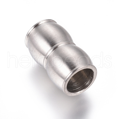 Tarnish Resistant 304 Stainless Steel Magnetic Clasps with Glue-in Ends STAS-G203-03P-1