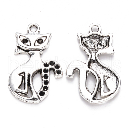 Tibetan Style Alloy Pendant Rhinestone Settings TIBEP-S319-059AS-RS-1