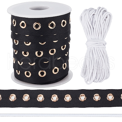 Olycraft 10 Yards Cotton Button Tapes DIY-OC0012-97-1