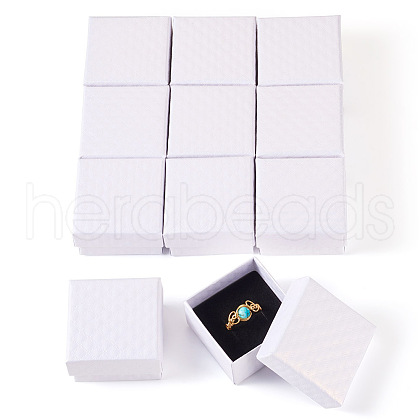 Rhombus Textured Cardboard Ring Gift Storage Boxes CON-TAC0001-07A-1