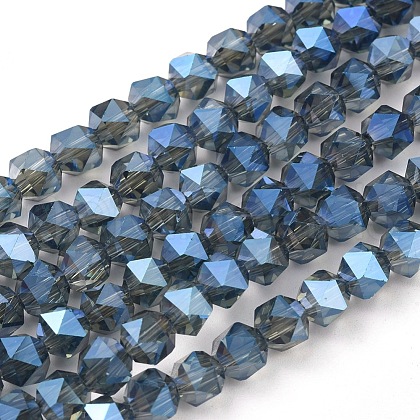 Electroplate Glass Beads Strands EGLA-L018-B-FR03-1