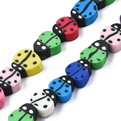 Handmade Polymer Clay Bead Strands CLAY-N011-43B-01-1