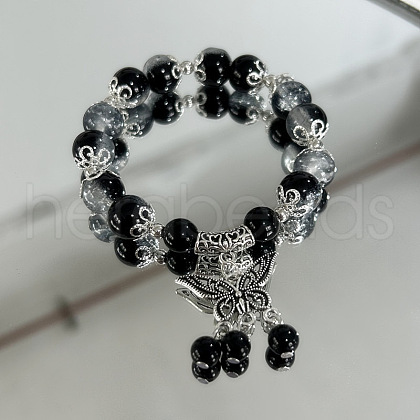 Alloy Butterfly Charm Bracelets WGCDDF3-01-1