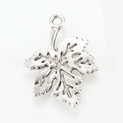 Autumn Theme Tibetan Style Alloy Pendants TIBEP-Q064-20AS-NR-1