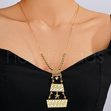 Heart and Geometric Shapes Necklaces FK2524-1