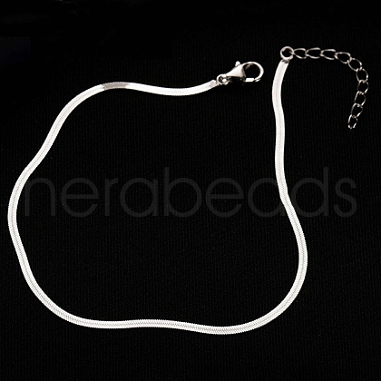 Stainless Steel Snake Chains Anklets for Women WG046FB-02-1