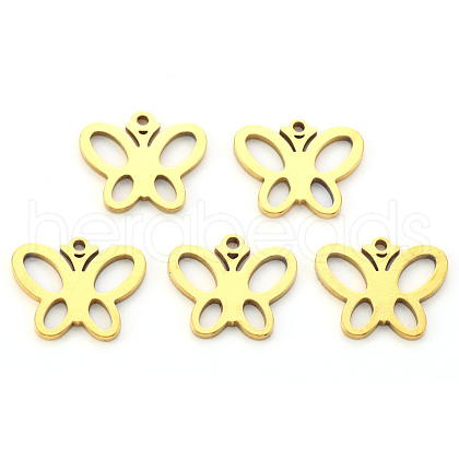 PVD Vacuum Plating 304 Stainless Steel Charms X-STAS-N092-26G-1