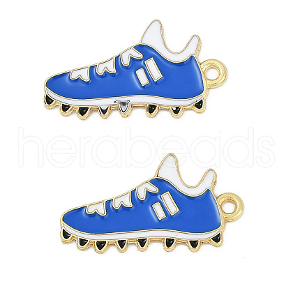 Alloy Enamel Pendants ENAM-V001-01G-G-1
