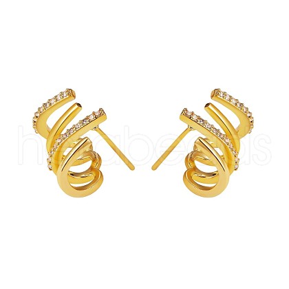 Crystal Rhinestone Claw Stud Earrings JE918B-1