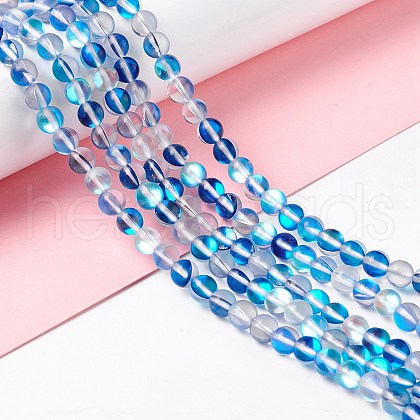 Synthetic Moonstone Beads Strands G-E573-02A-05-1