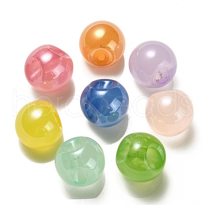 Opaque Acrylic Beads OACR-G012-03-1