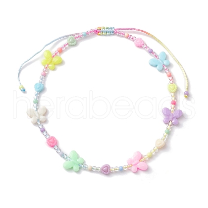 Acrylic Beaded Necklace NJEW-JN04709-1