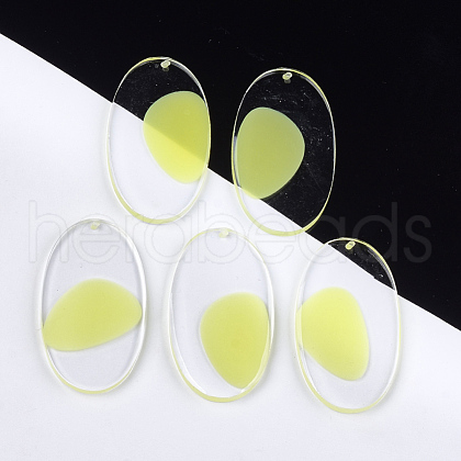 Transparent Resin Big Pendants X-CRES-S362-009B-1