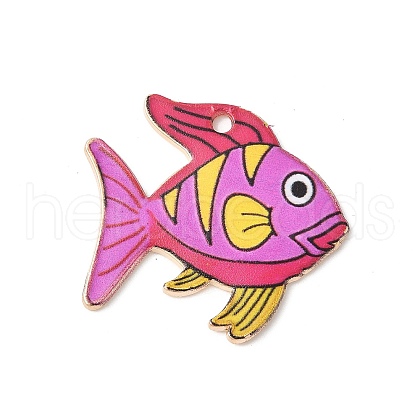 Alloy Enamel Pendants FIND-H047-02KCG-01-1