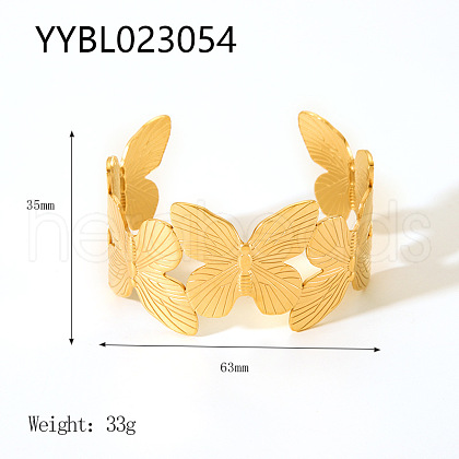 Stainless Steel Cuff Bangles for Women BS9100-5-1