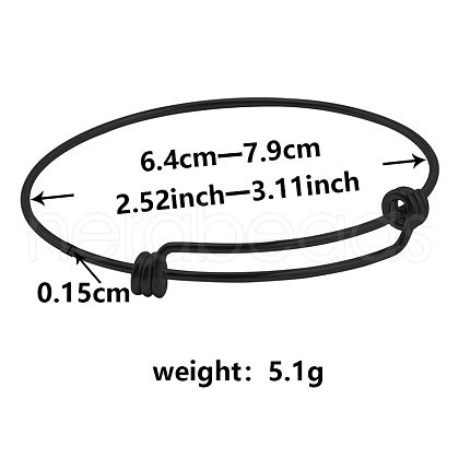 Adjustable Expandable 304 Stainless Steel Bangles for Women LF8059-4-1