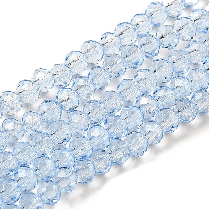 Transparent Baking Paint Glass Beads Strands DGLA-A034-T4mm-D13-1