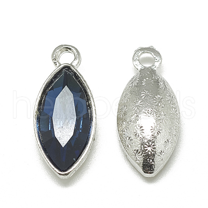 Alloy Glass Pendants PALLOY-T041-7x15mm-13-1