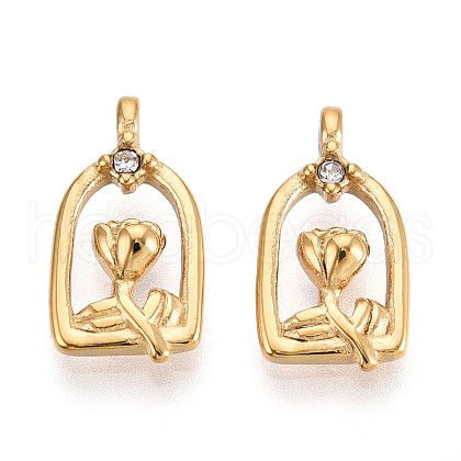 304 Stainless Steel Pendants STAS-N109-195G-1