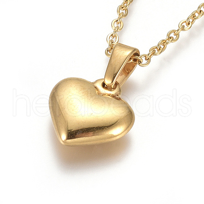 304 Stainless Steel Pendant Necklaces NJEW-F275-09G-1