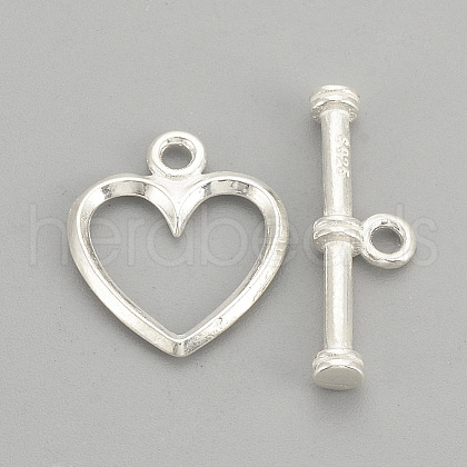 925 Sterling Silver Toggle Clasps STER-S002-61-1