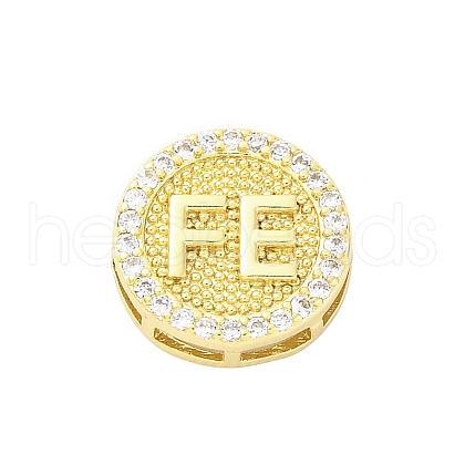 Brass Micro Pave Clear Cubic Zirconia Multi-Strand Links KK-D325-04G-1