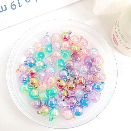 Transparent Bubble Acrylic Beads TACR-F008-05-1