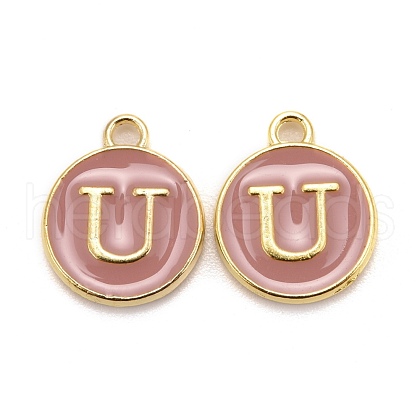 Golden Plated Alloy Enamel Charms X-ENAM-S118-07U-1