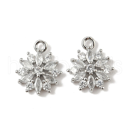 Brass Micro Pave Cubic Zirconia Pendants KK-D373-05P-1