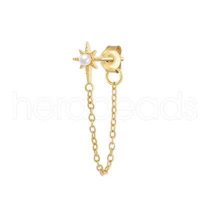 925 Sterling Silver Tassel Earrings Moon/Flower Earrings BD3845-9-1