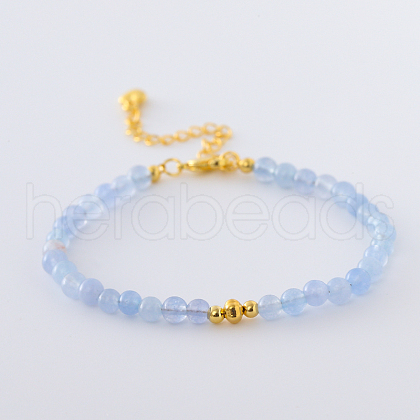 Natural Lapis Lazuli Round Beaded Bracelet RG1104-6-1