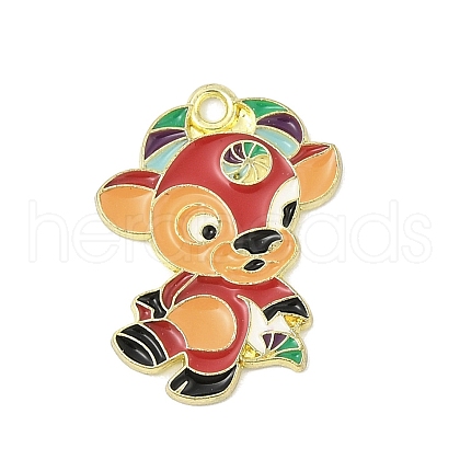Alloy Enamel Pendants ENAM-D301-01G-02-1