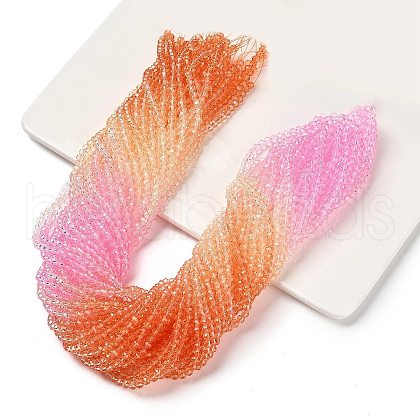 Transparent Painted Glass Beads Strands X1-DGLA-A034-T4mm-A20-1