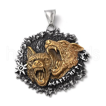 Ion Plating(IP) Viking 304 Stainless Steel Pendants STAS-D014-05AG-1
