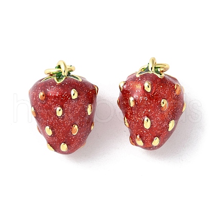 Brass Enamel Pendants X-KK-A252-38G-02-1