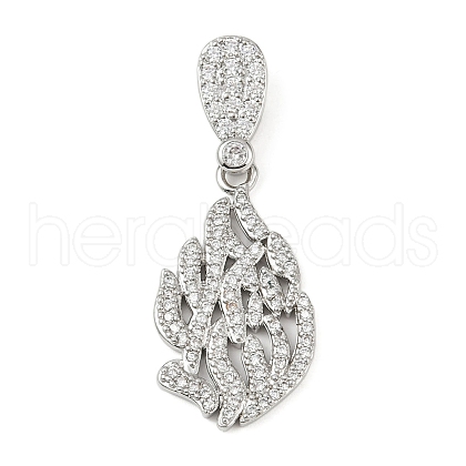 Brass Micro Pave Cubic Zirconia Pendants KK-R224-11P-1
