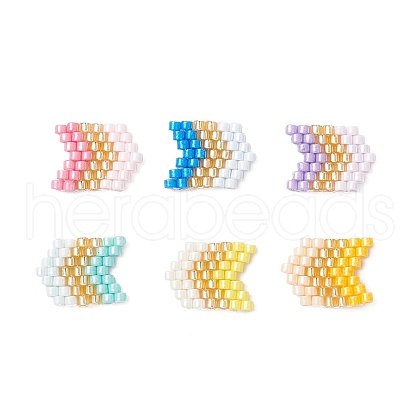 6Pcs 6 Colors Handmade Seed Beads PALLOY-MZ00735-1