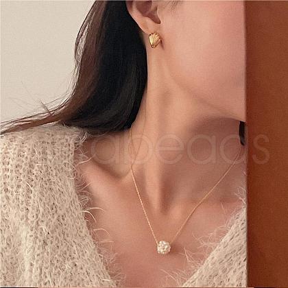 Natural Freshwater Pearl Flower Cluster Pendant Necklaces FS-WG55E71-01-1