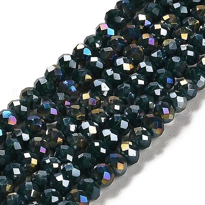 Electroplate Glass Beads Strands GLAA-F001-3x2mm-20AB-1